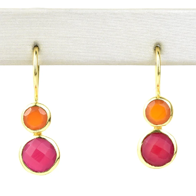 Pink Jade & Orange Carnelian