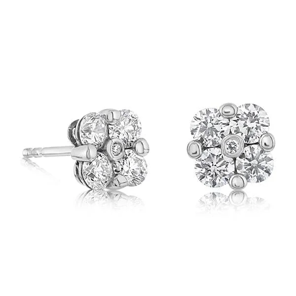 Diamond Cluster Earrings