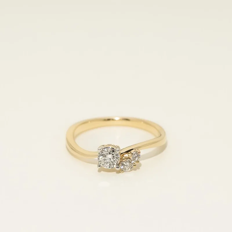 Diamond Three Stone Ring in 14kt Yellow Gold (1/2ct tw)