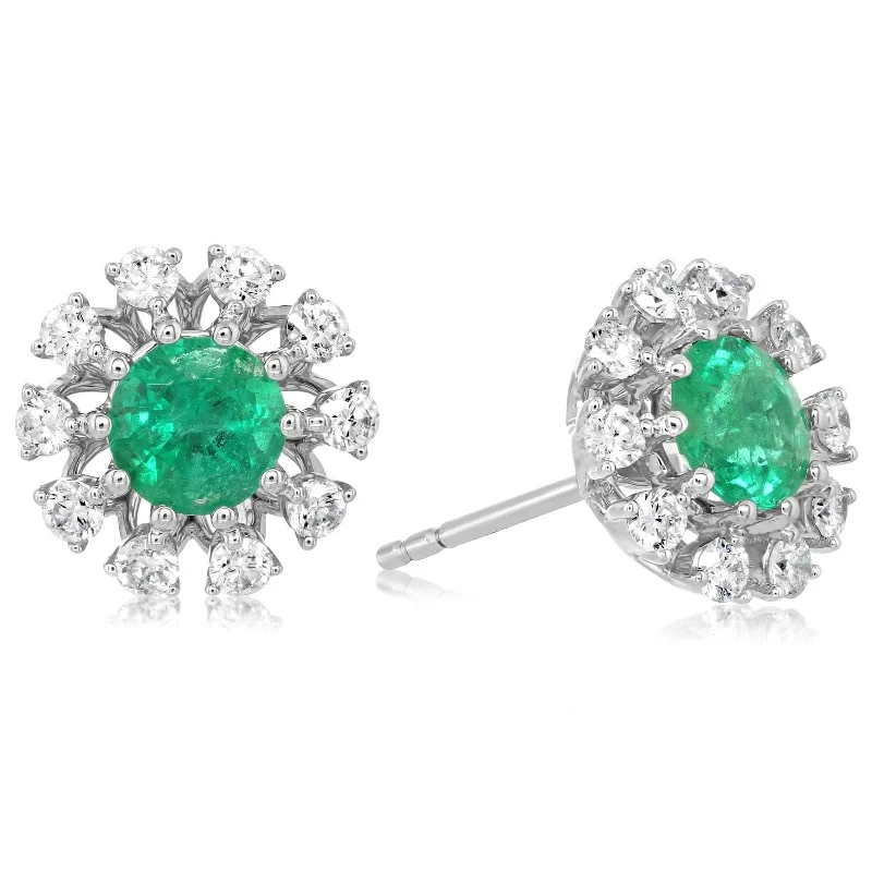 Emerald & Diamond Earrings