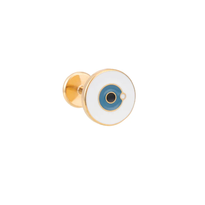 Eyeball Enamel Flat Back Stud