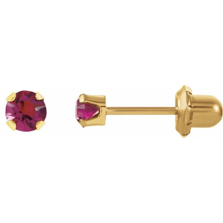 14K Yellow Imitation Amethyst InvernessÂ® Piercing Earrings