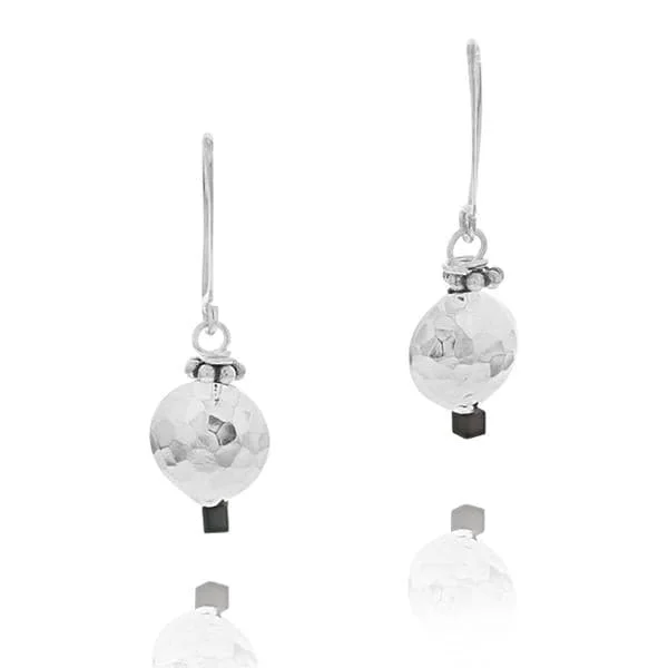 JILL DUZAN Silver Bead Earrings