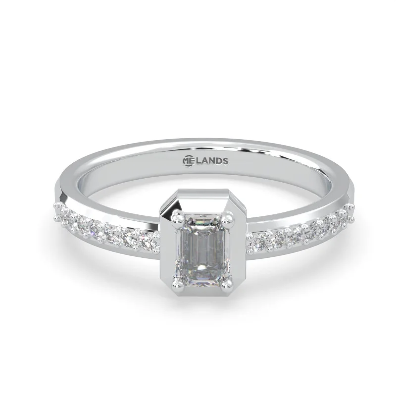 Lands Collection Ice Diamond Ring in White Modern Electrum (3/8ct tw)