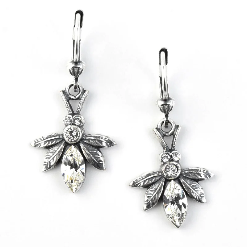 Little Silver Tone Bee Earrings