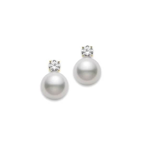 MIKIMOTO Pearl & Diamond Earrings