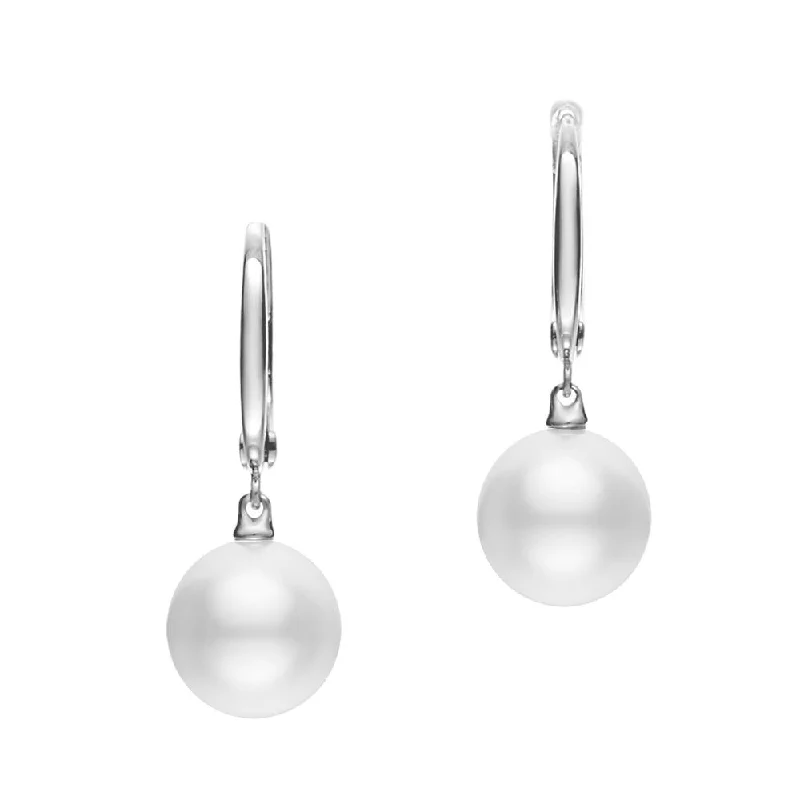 MIKIMOTO White South Sea Pearl Dangle Earrings