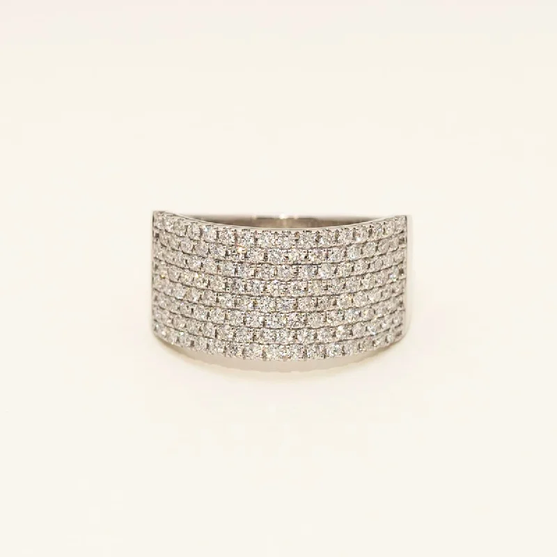 Pave Diamond Ring in 14kt White Gold (1 1/7ct tw)