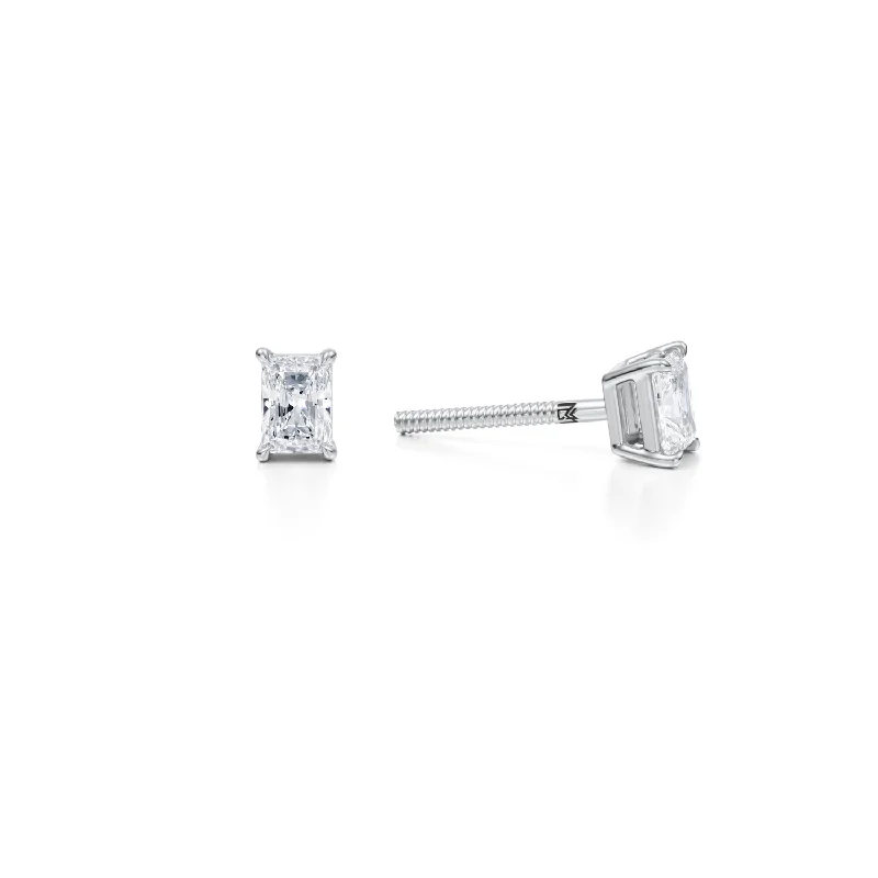 Radiant Lab Grown Diamond Stud Earrings