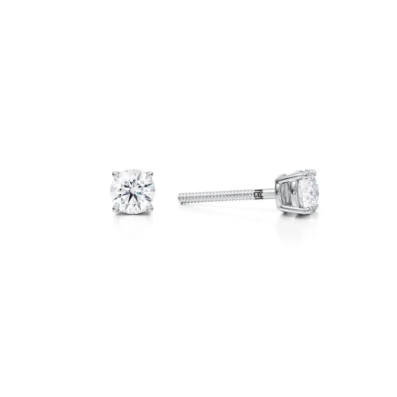 Round Lab Grown Diamond Stud Earrings