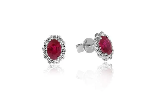 Ruby & Diamond Earrings