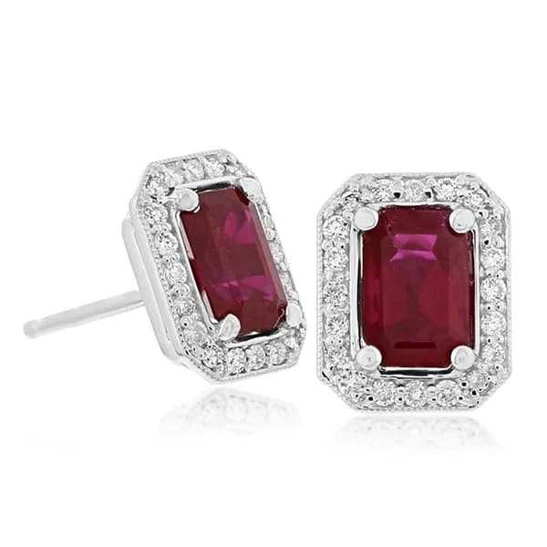 Ruby & Diamond Earrings