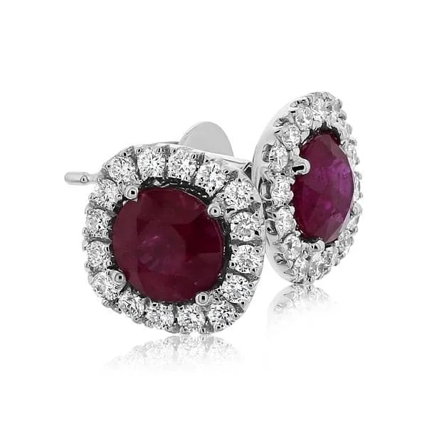 Ruby & Diamond Earrings