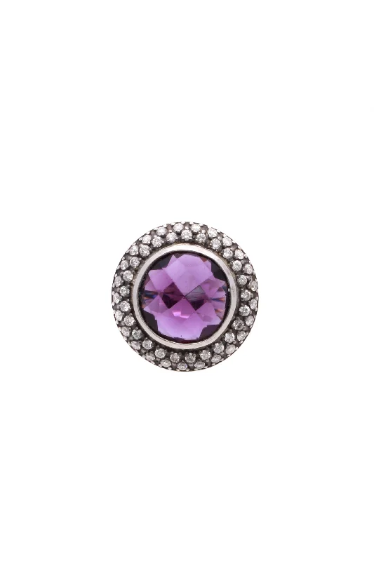 12mm Amethyst Cerise Ring - Size 5.25