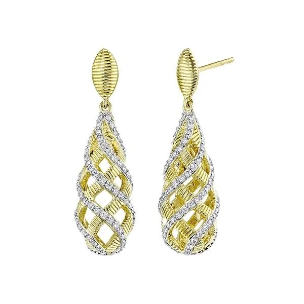 SLOANE STREET Small Basket Diamond Earrings