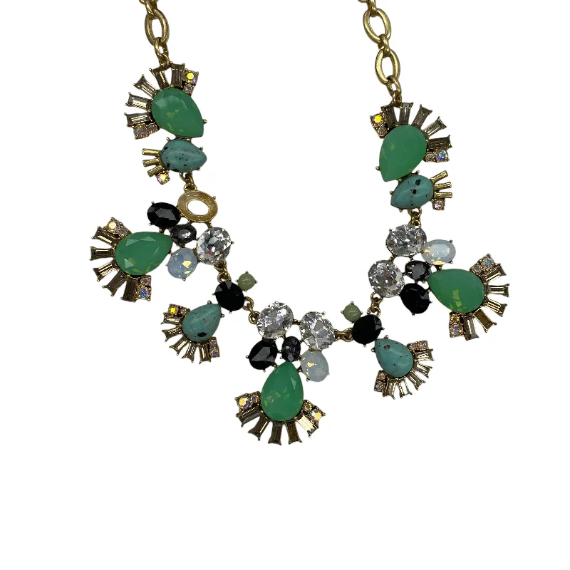 Necklace Statement By Loft In Gold & Green