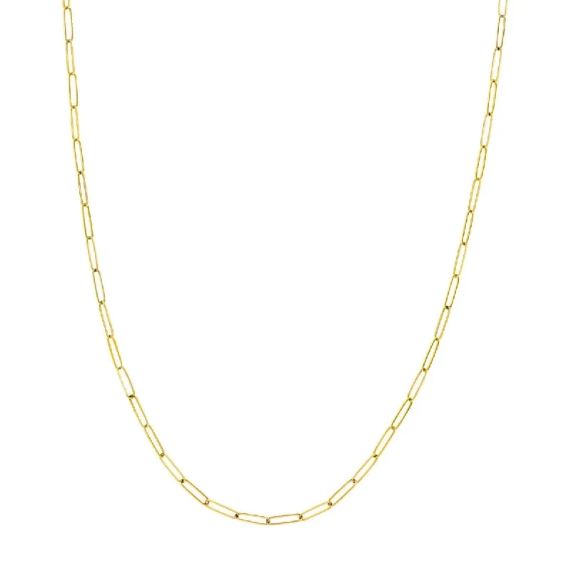 16" Yellow Gold 2.6mm Paperclip Chain