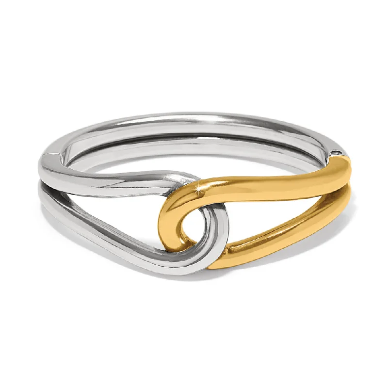 Brighton Interlok Curve Two-Tone Hinge Bangle