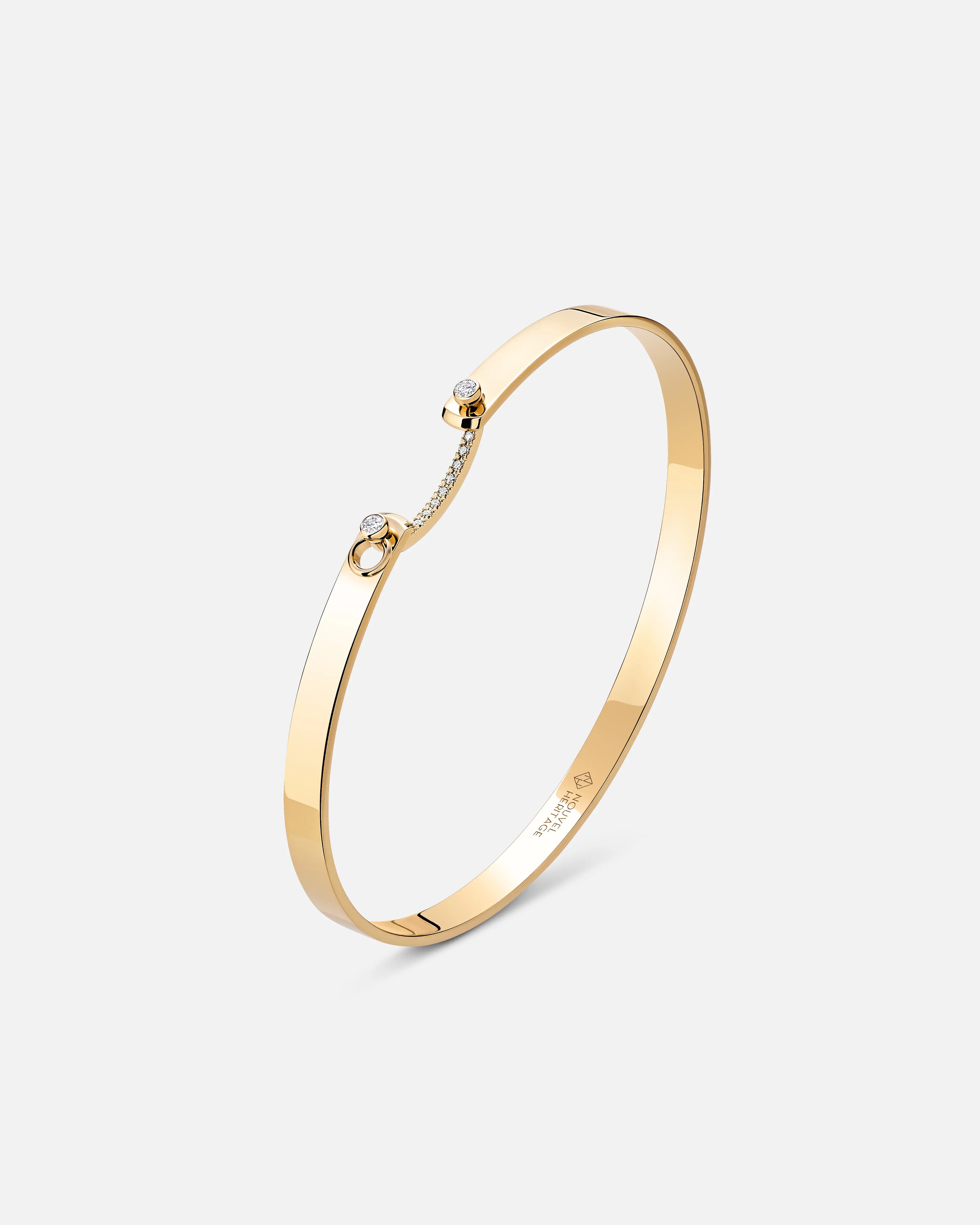 Business Meeting Mood Bangle in Yellow Gold