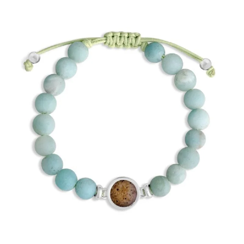 Dune Beaded Bracelet Adjustable - Round - Amazonite