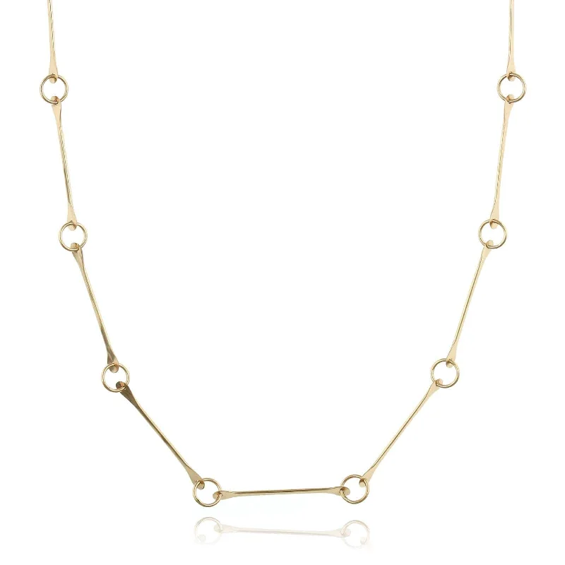 14K Yellow Gold Bar Chain