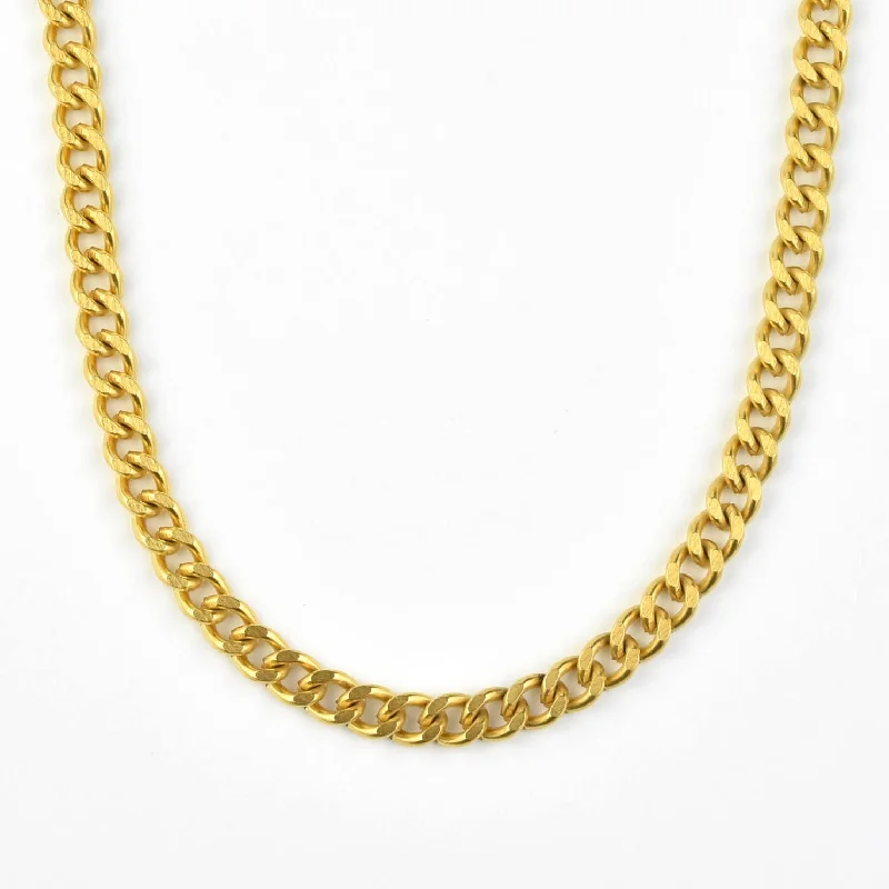 Flat Curb Link Chain Necklace