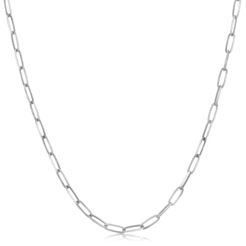 HEATHER B. MOORE 24'' Silver Patina Link Chain