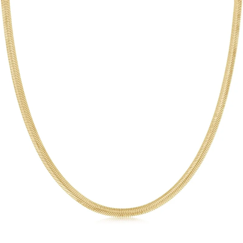 Hollow Diamond Cut 16" Snake Chain