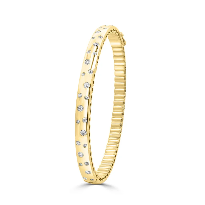 Jack Kelege 18k Diamond Bangle Bracelet