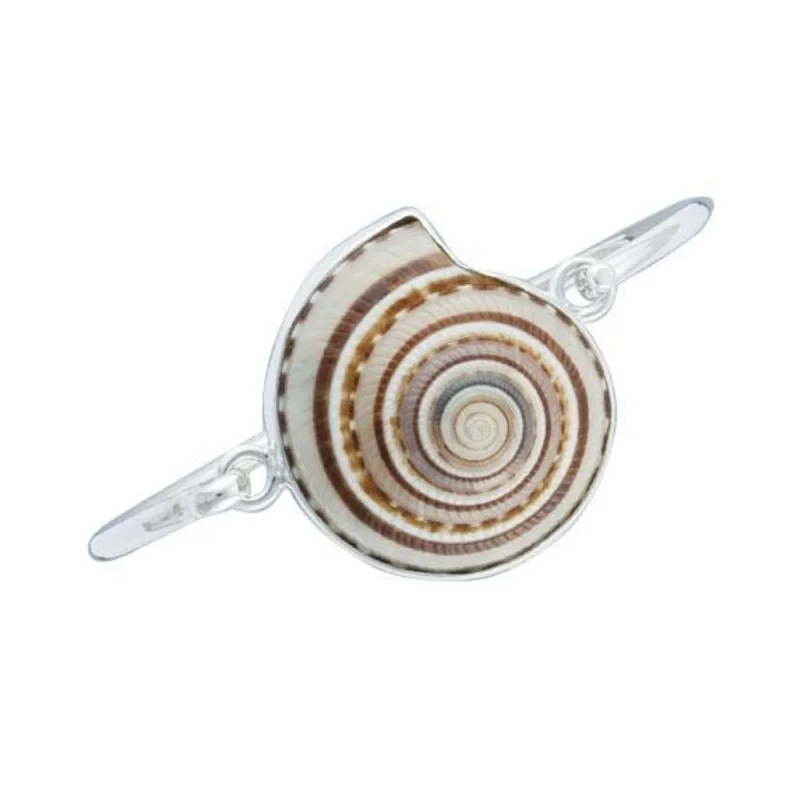 Sterling Silver Sundial Shell Bangle