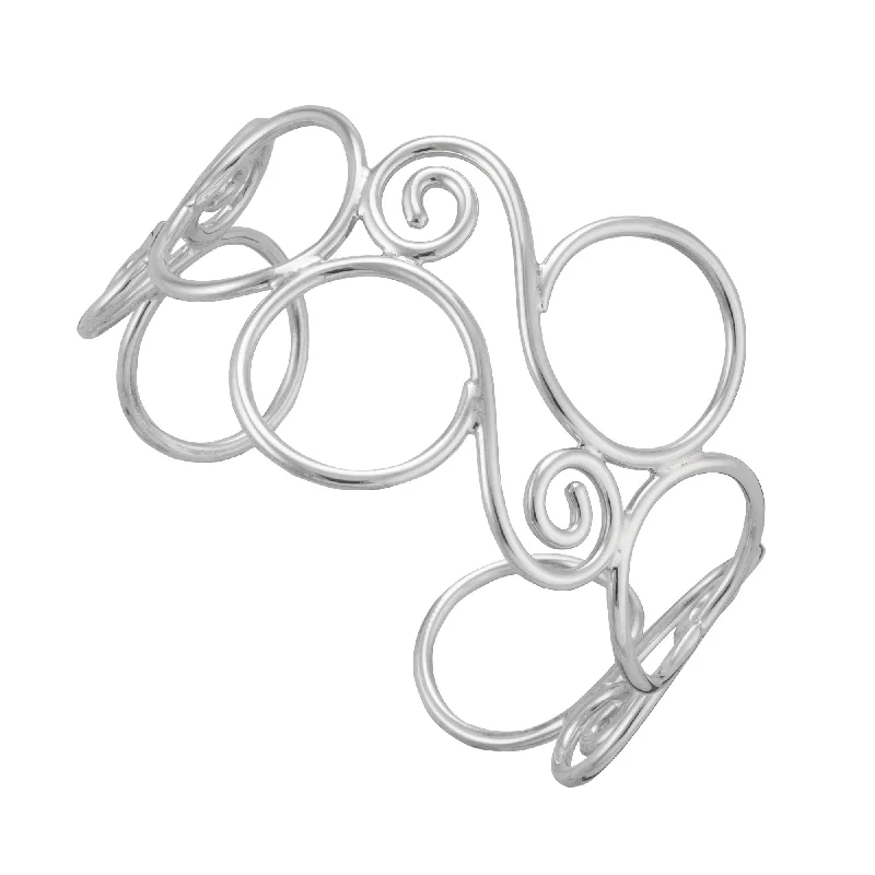 Sterling Silver Swirl Cuff