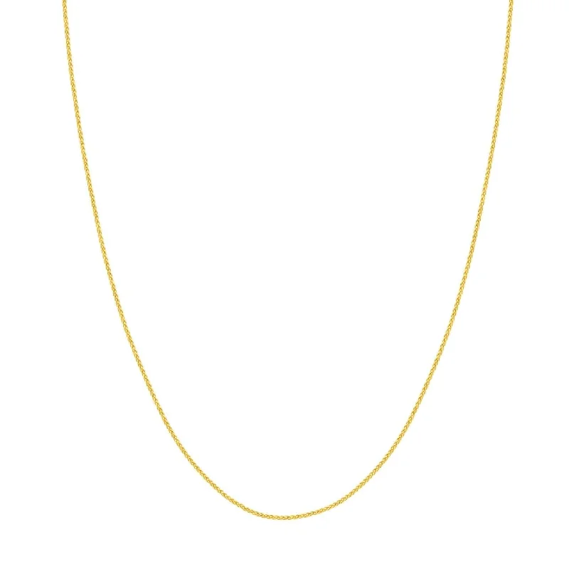 Yellow Gold 18" Round Wheat Chain