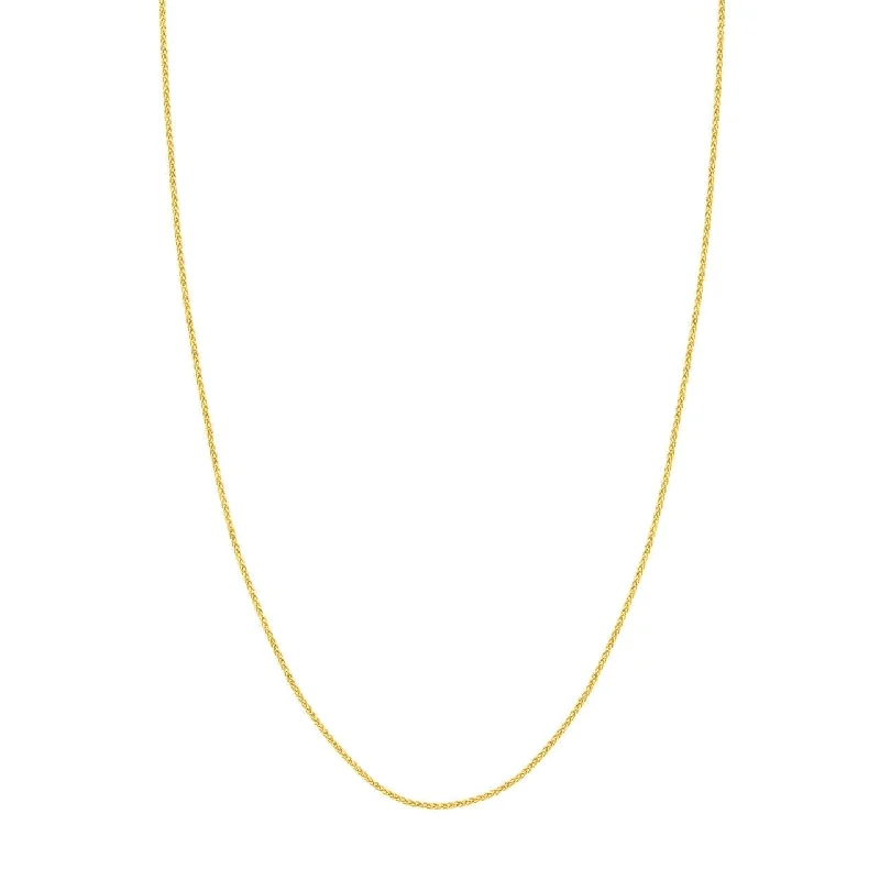 Yellow Gold 20" Round Wheat Chain