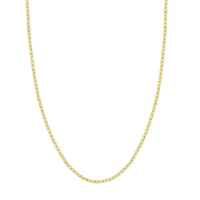 Yellow Gold 24" Designer Rolo Chain