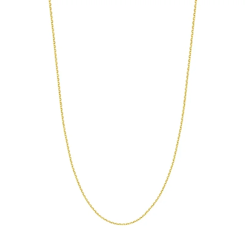 Yellow Gold 24" Diamond Cut Open Cable Chain